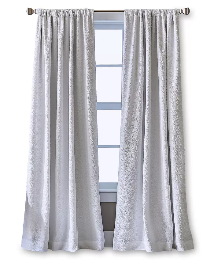 DKNY Cloud Microsculpt Blocklight Poletop Lined 2 Piece Window Panel， 84