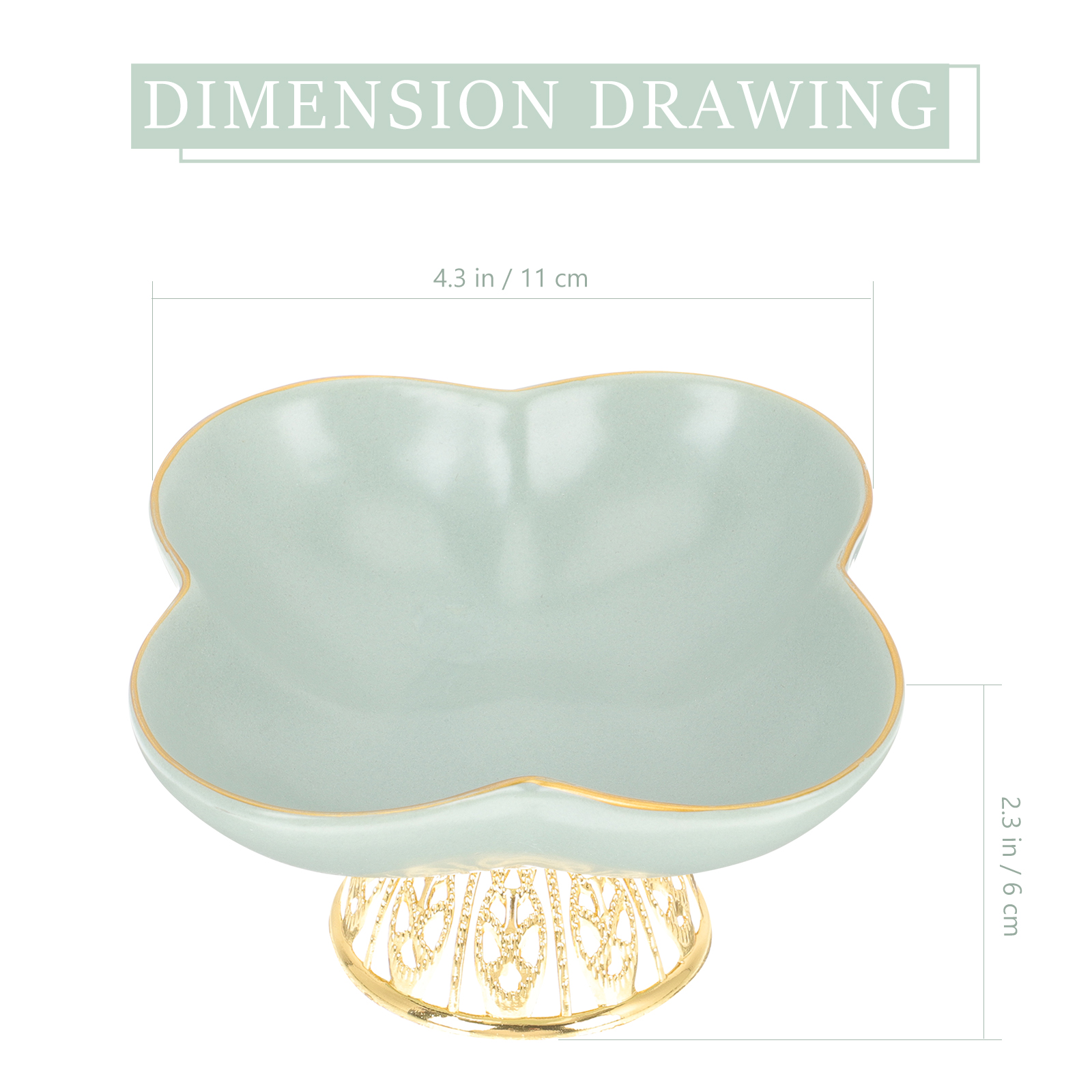 HOMEMAXS Footed Fruit Bowl Footed Candy Plate Food Serving Plate  Dried Fruit Dish Appetizer Server