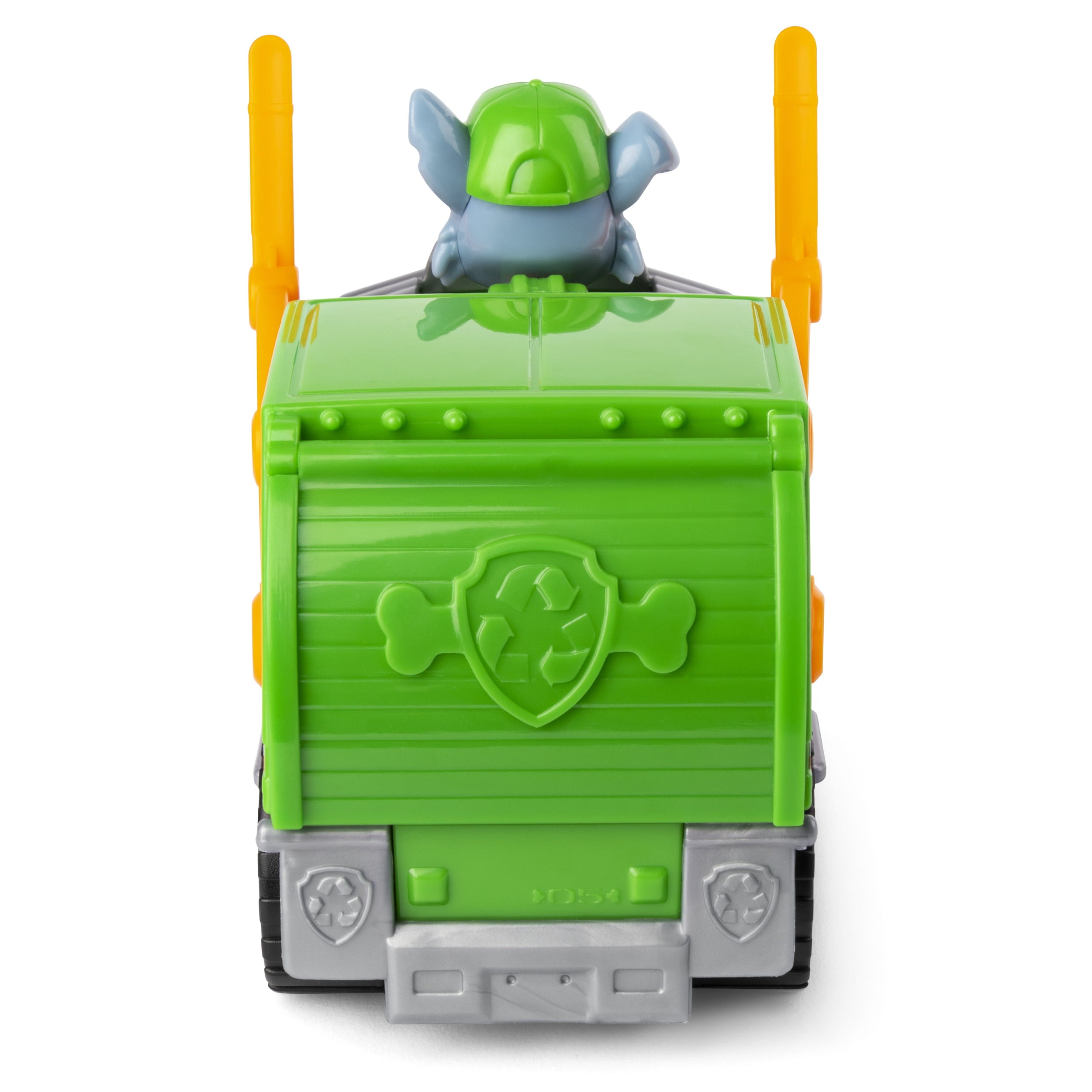 PAW Patrol， Rocky's Recycle Truck Vehicle with Collectible Figure， for Kids Aged 3 and up