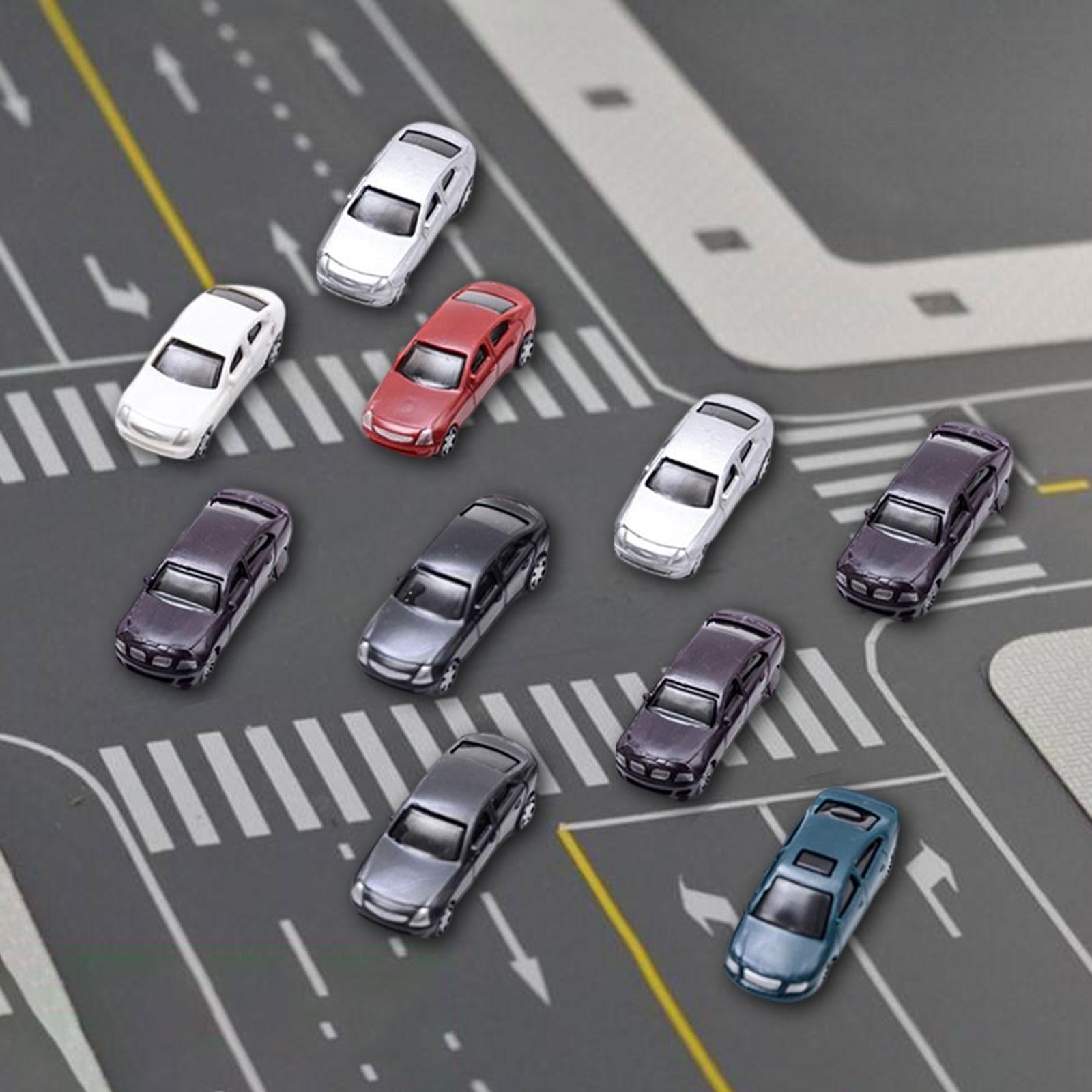 10Pcs Model Car Vehicle Toys for Parking Scenery Streetscape Building Layout 1/100