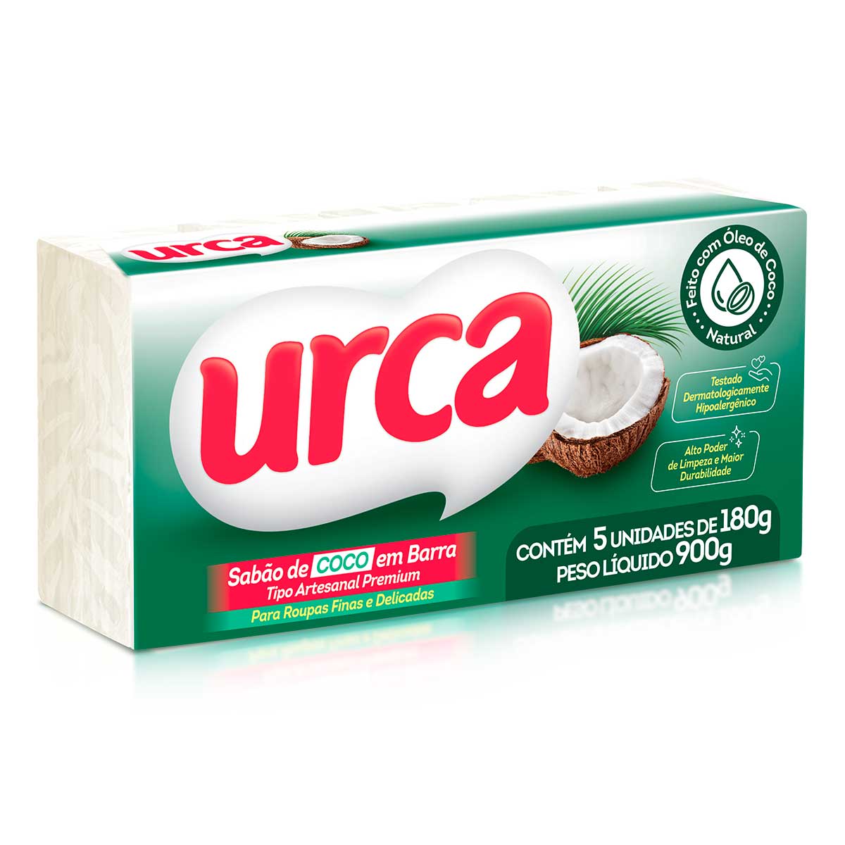 Sabao em Barra Urca Coco 5 Unidades 180g