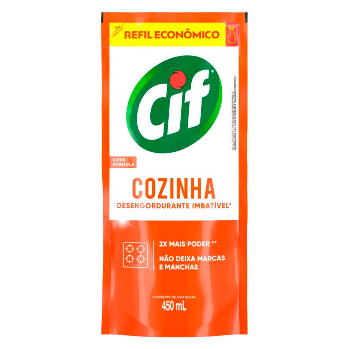 Limpador Especialista Cif Cozinha 450ml Refil Economico