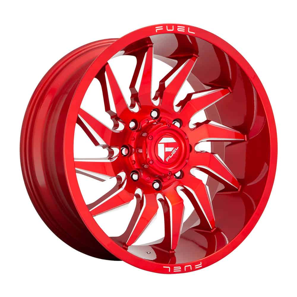 Fuel 1PC D745 SABER D745 22X10 6X5.5 GL-RED-MIL -18MM