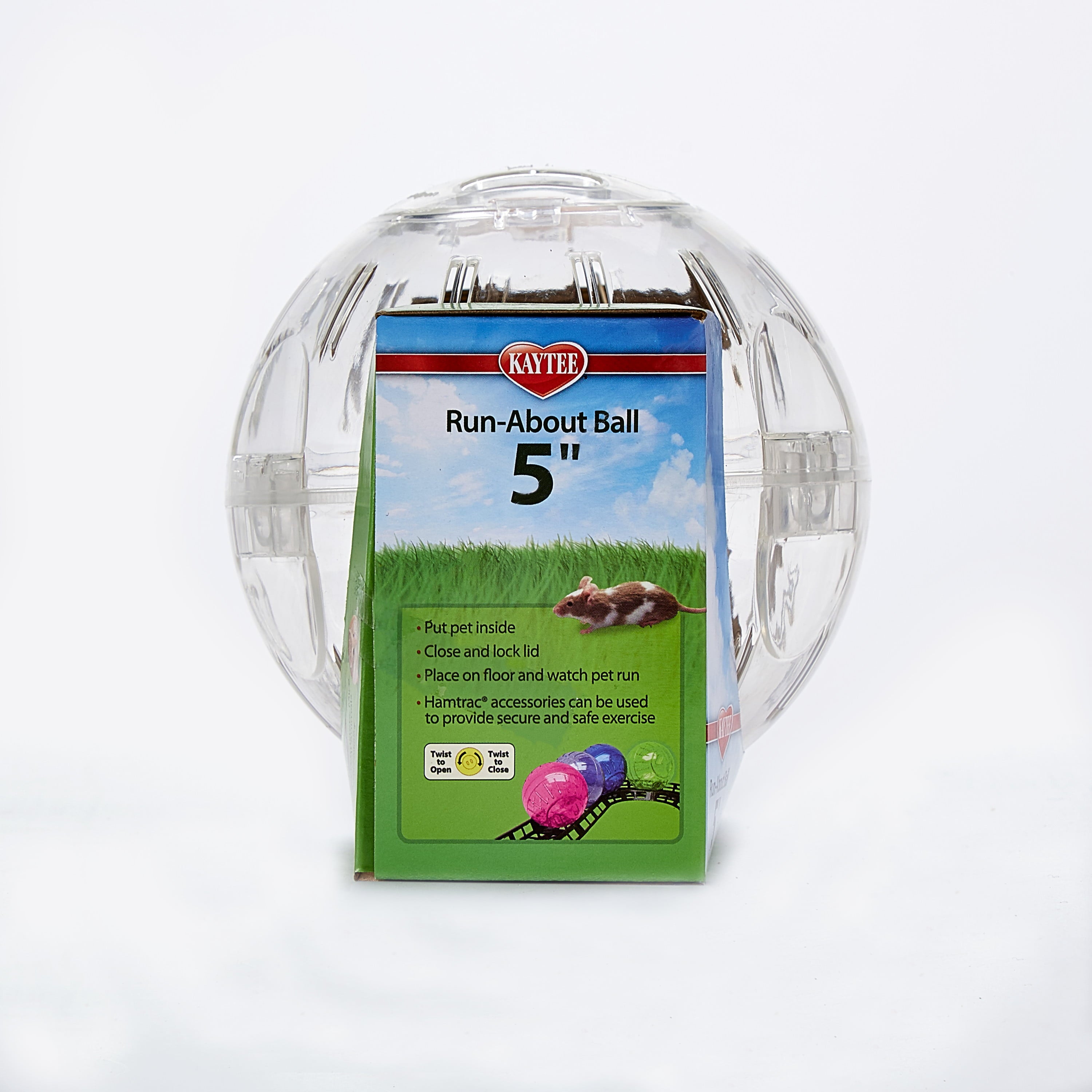 Kaytee Run-About Ball Mini Clear Bonus 5 Inches