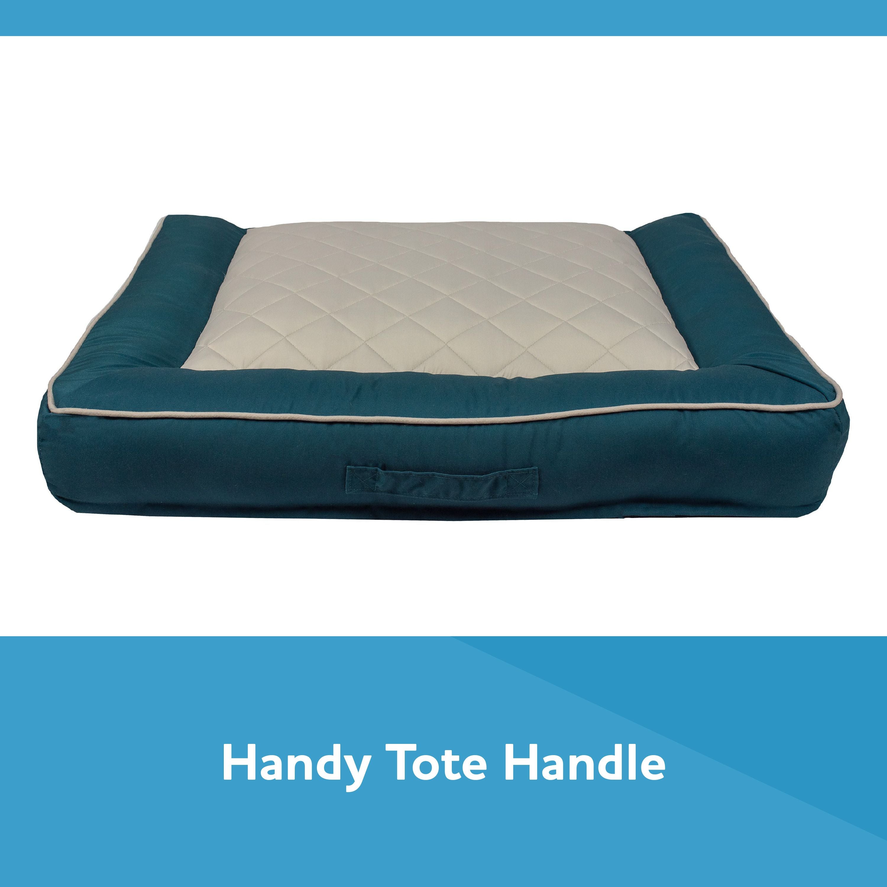 Vibrant Life Large Deluxe Cooling Couch Dog Bed， Teal