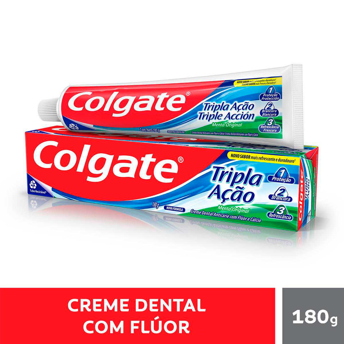 Creme Dental Colgate Tripla Acao Menta Original 180g
