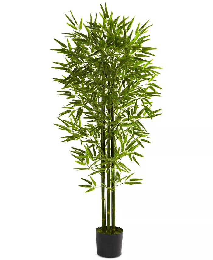 Nearly Natural 5' Artificial Bamboo UV-Resistant Indoor Outdoor Tree