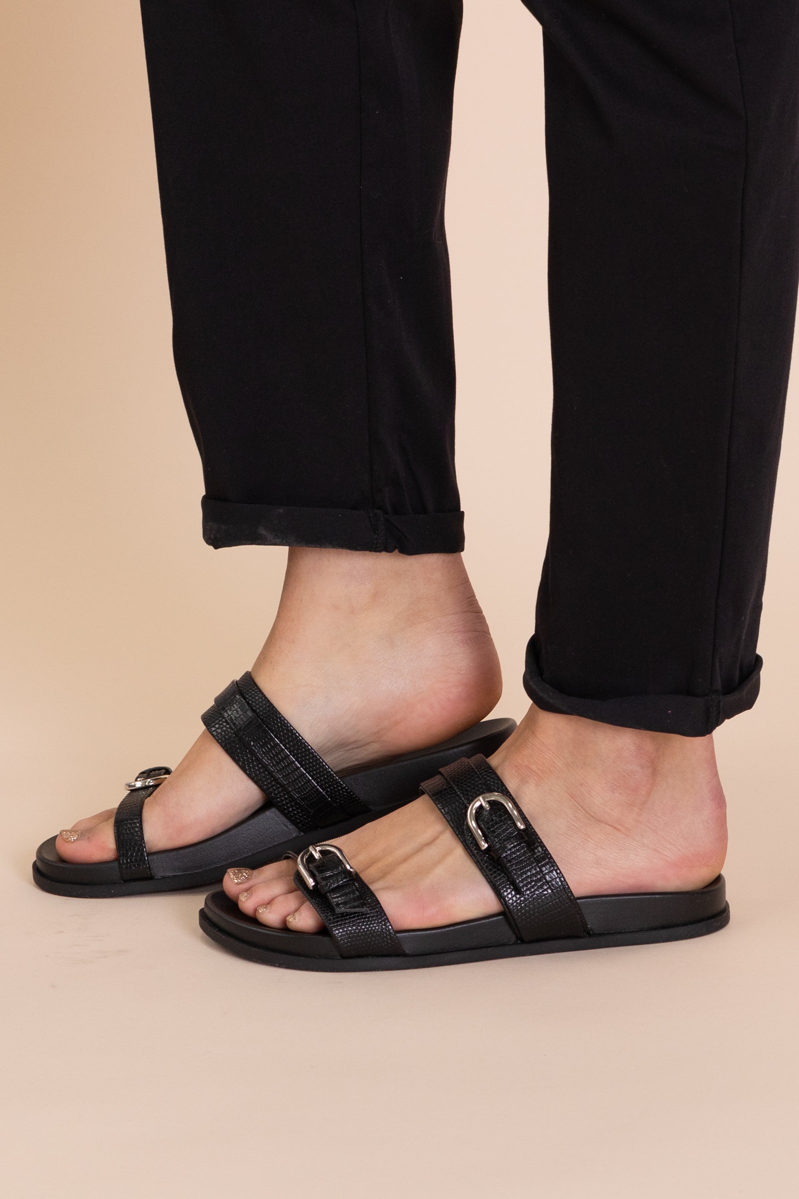 Casual Double Buckle Strap Sandals