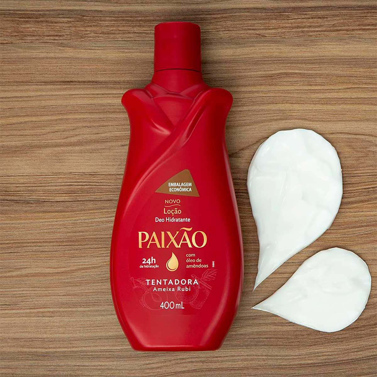 Hidratante Paixao Tentadora com Oleo de Amendoas acao desodorante 400ml