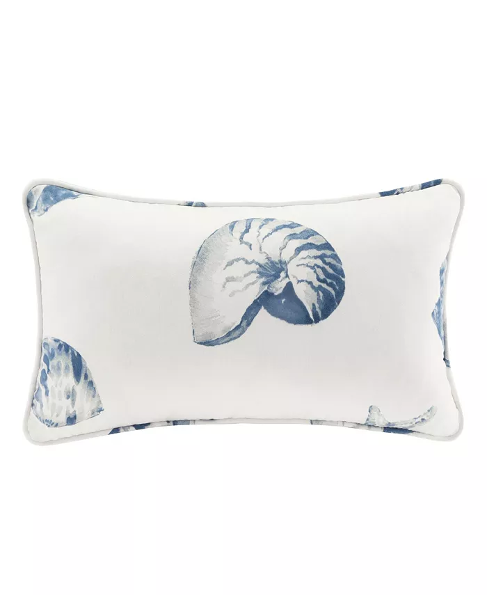 Gracie Mills Beach House Collection Oblong Stripe Decorative Pillow， Blue (20X20