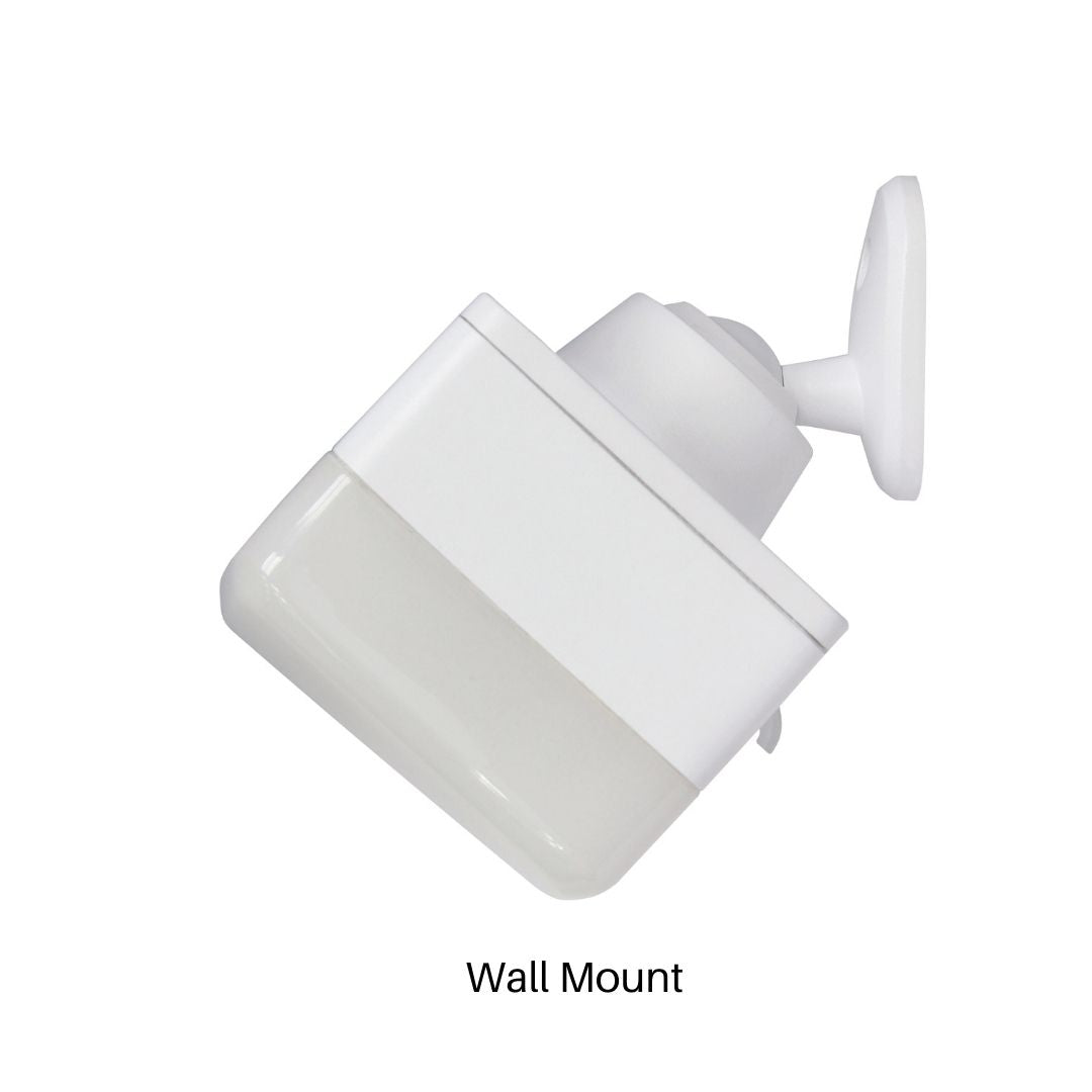 IQ America LB1135WH Motion Security Flood Light， Battery Operated Motion Sensor， 350 Lumen LED Indoor Outdoor Universal Eave Soffit or Wall Mount，Closet Shed Attic Workshop Garage Grill Light