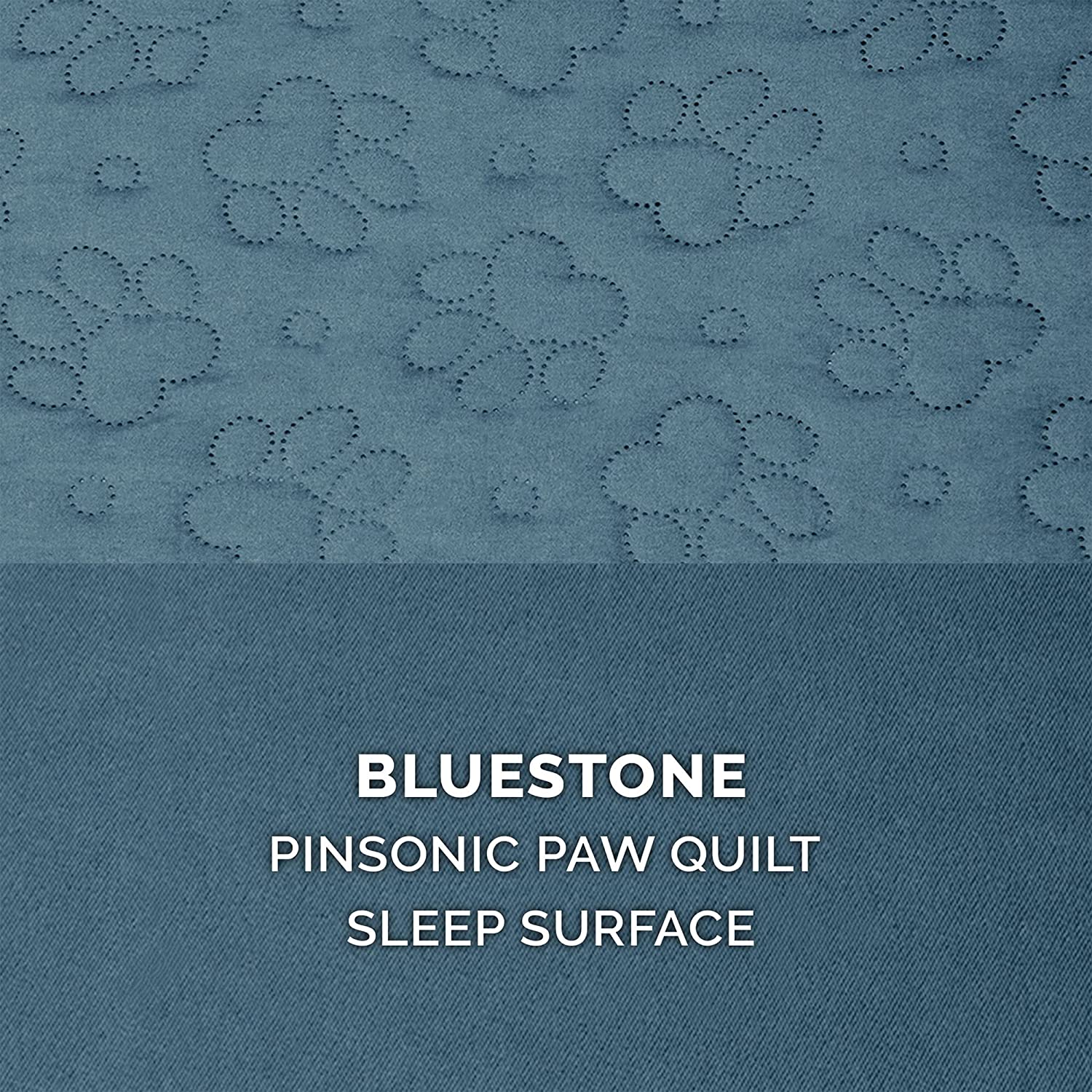 Furhaven XL Orthopedic Dog Bed Pinsonic Quilted Paw L Shaped Chaise w/ Removable Washable Cover - Bluestone， Jumbo (X-Large) Orthopedic Foam Jumbo L Chaise - Quilted Paw (Bluestone)