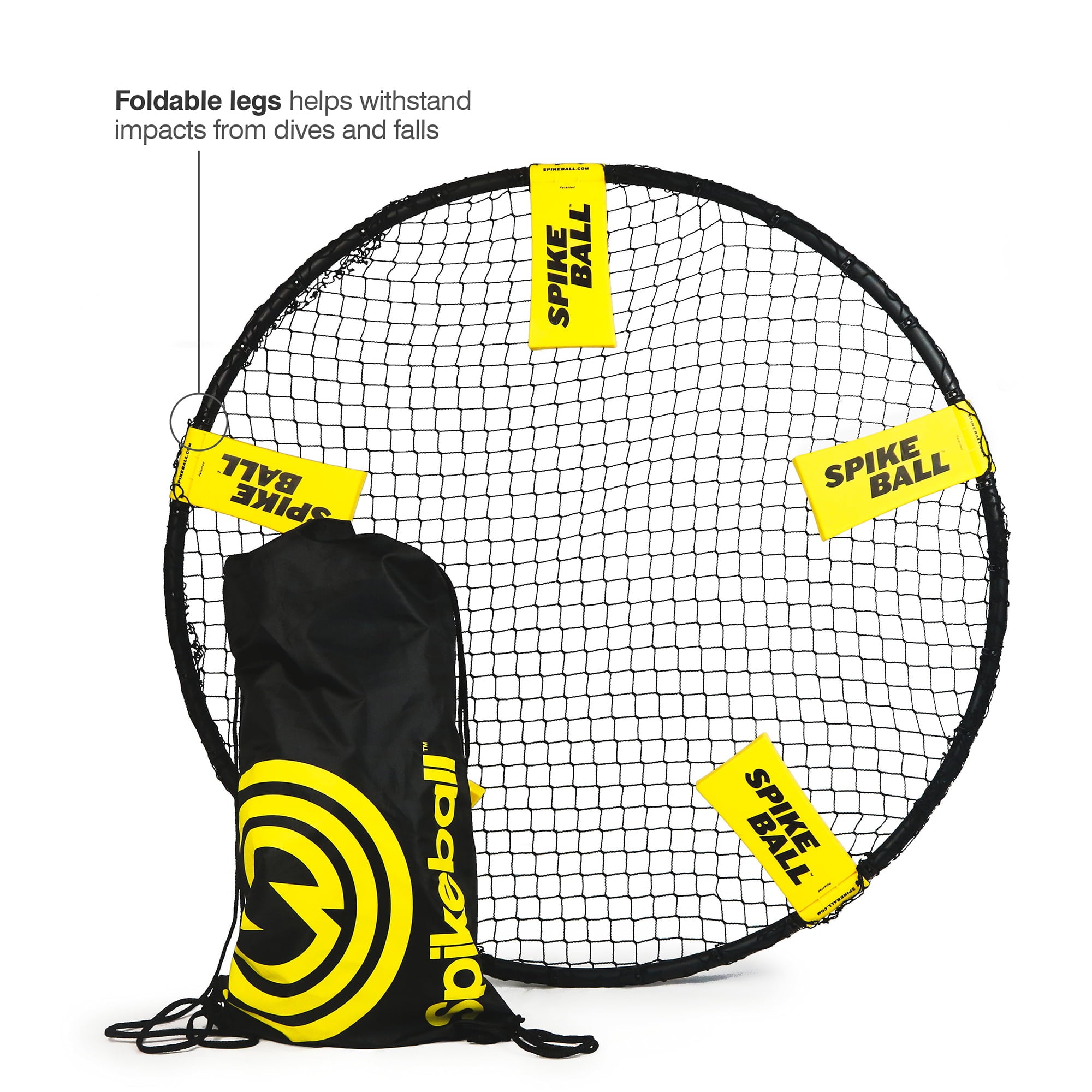 Spikeball Standard 3 Ball Kit with Adjustable Net and Balls - Portable Roundnet Game