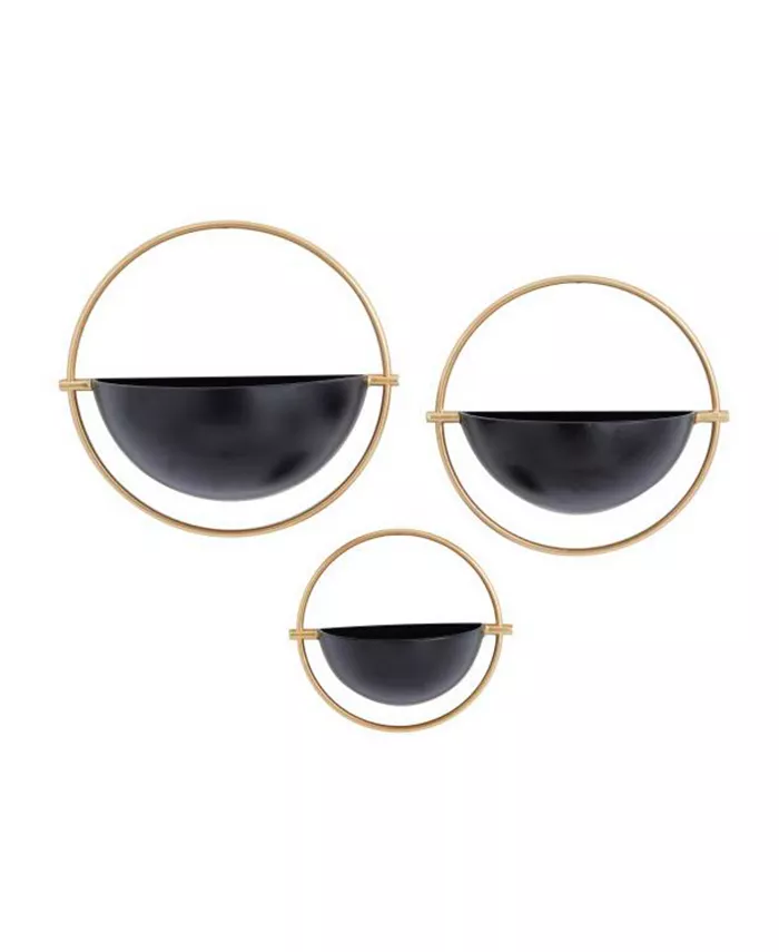 Rosemary Lane Metal Contemporary Planters， Set of 3