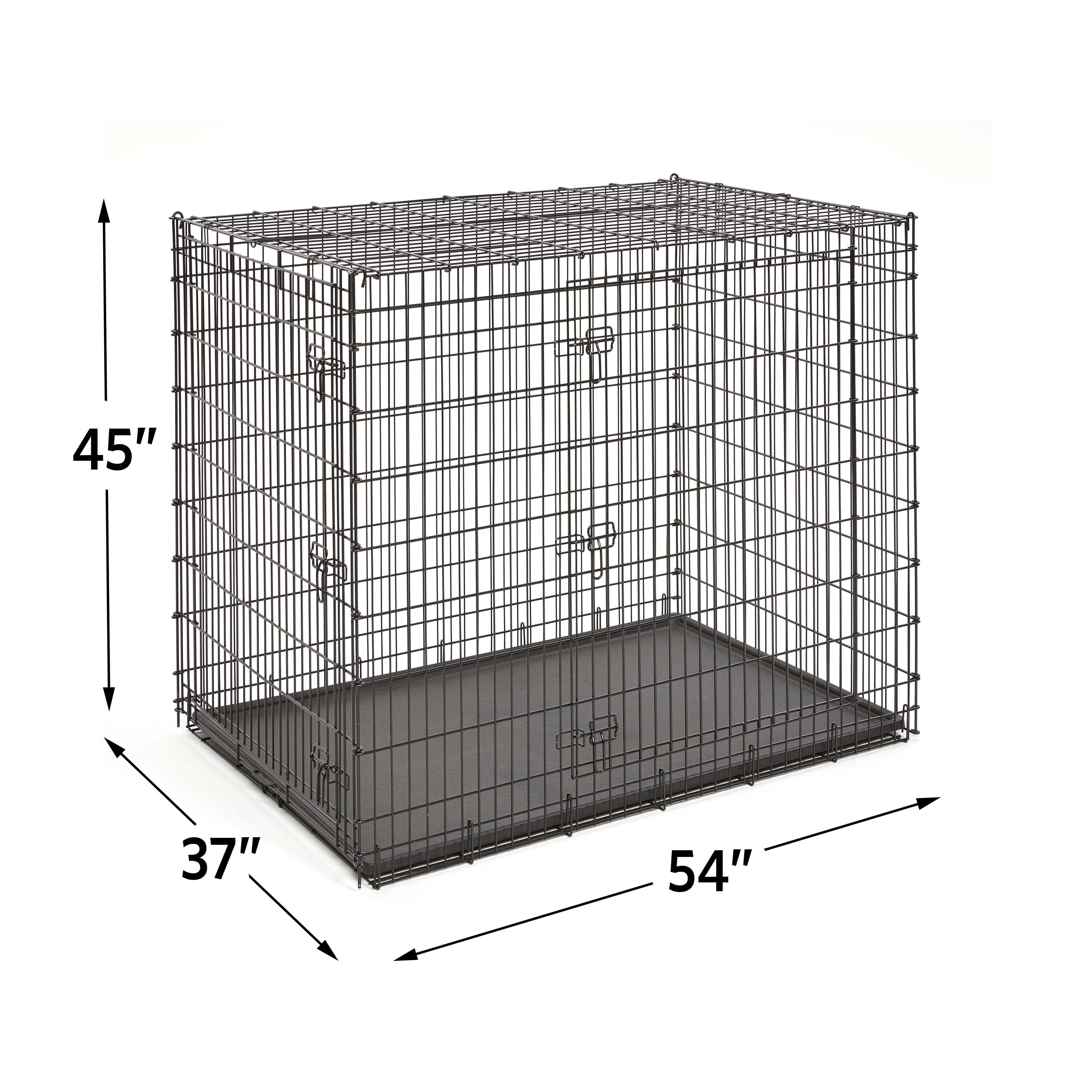 MidWest Homes For Pets XX-Large Double-Door Metal Wire Dog Crate， 54