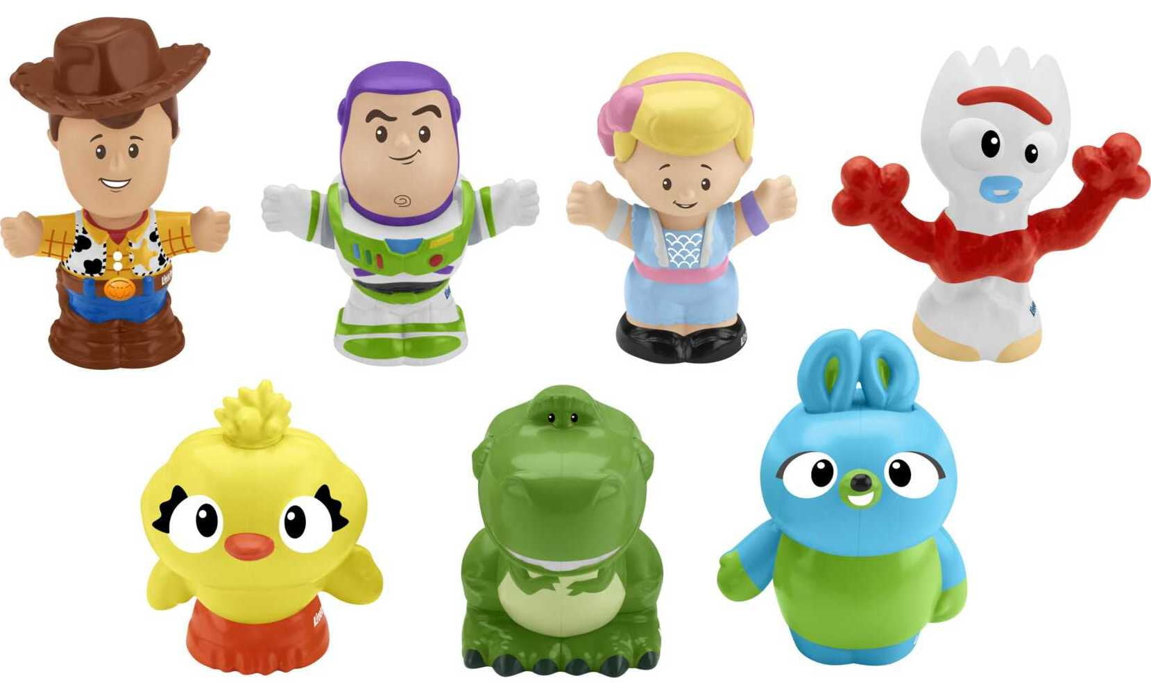 Disney Toy Story 7 Friends Pack Little People Figure Set with Woody and Buzz Lightyear for Toddlers