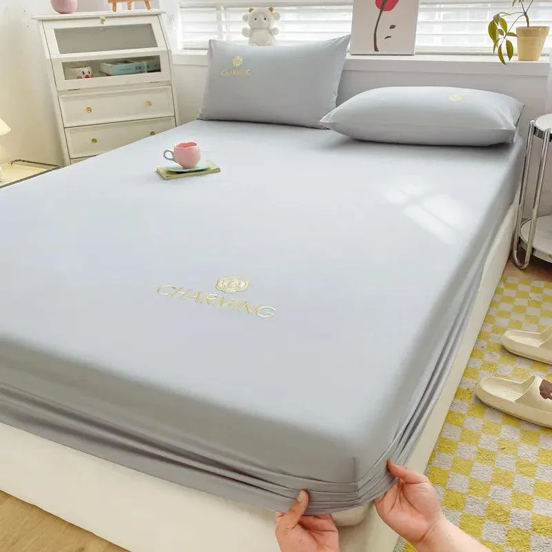 Jogo de Cama CharmeSoberano™ 600 Fios - Algodão Egípcio e Elegância Noturna!