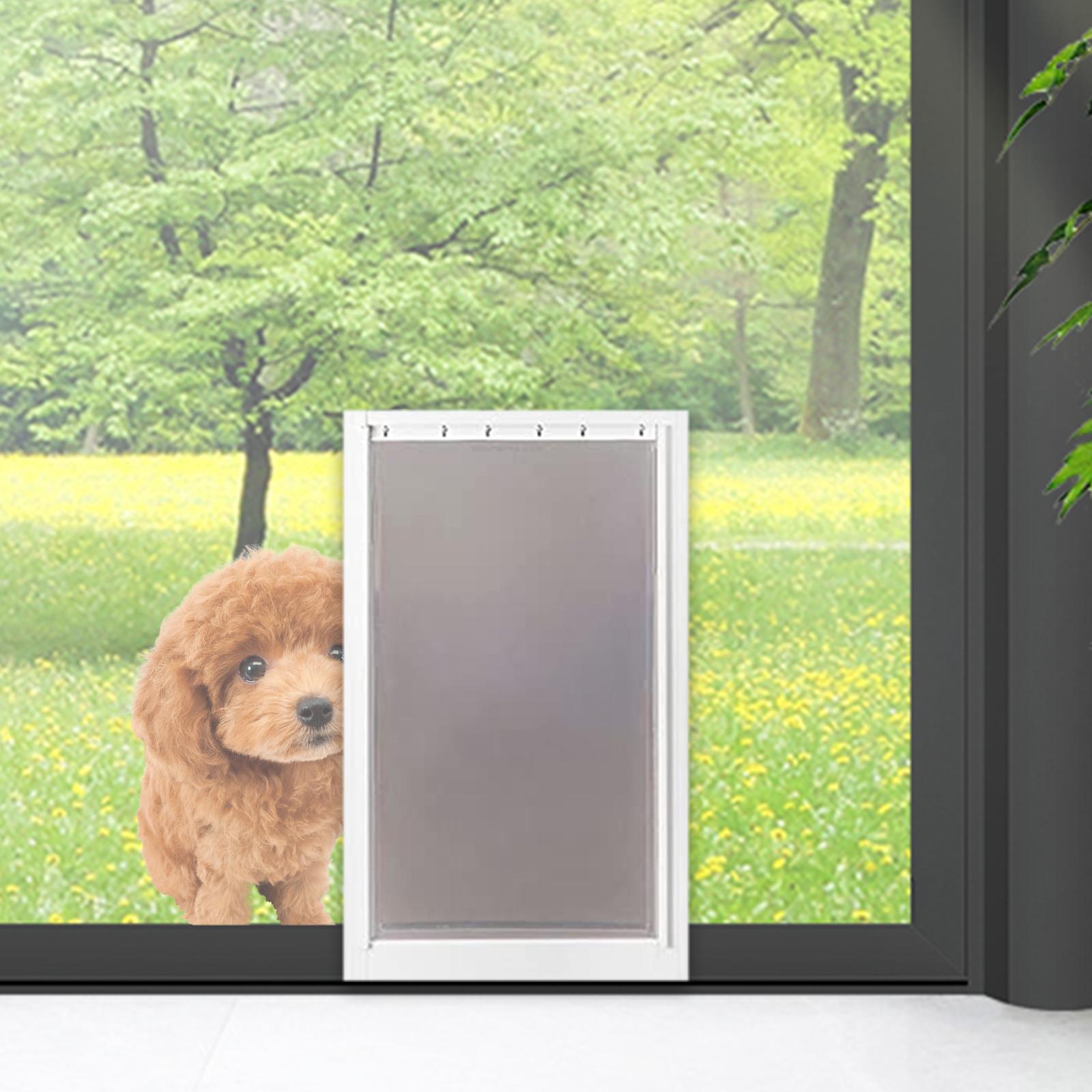 Durable Replacement Dog Door Flap Replace Freely in and Out Home Compatible with 4 Holes