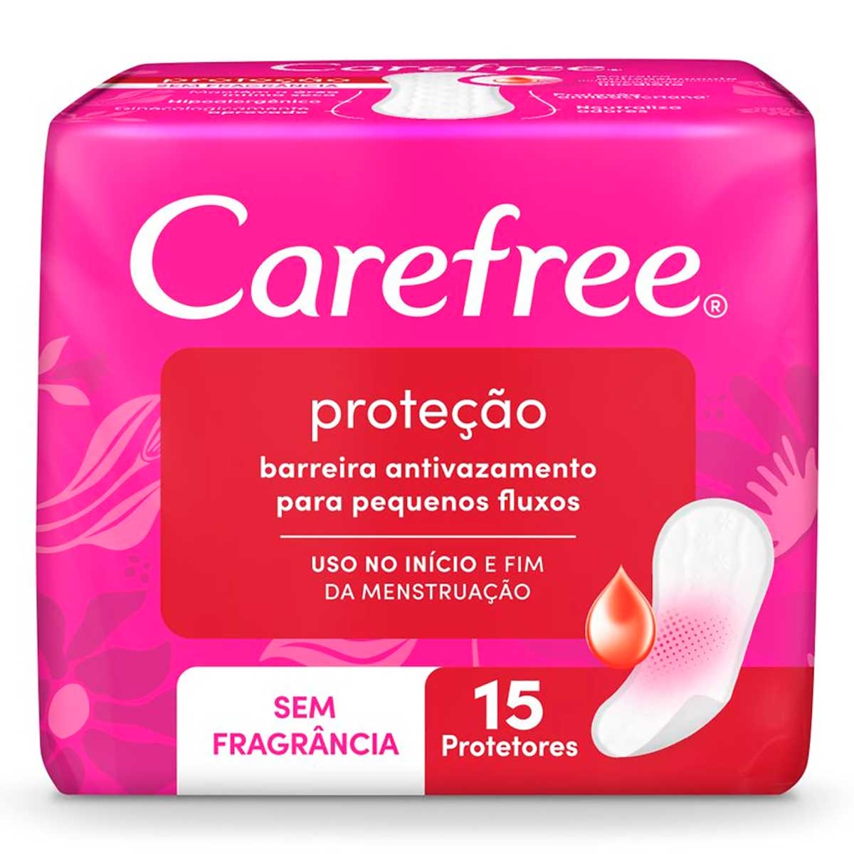 Protetor Diario Todo Dia sem Fragrancia Carefree 15 Unidadess