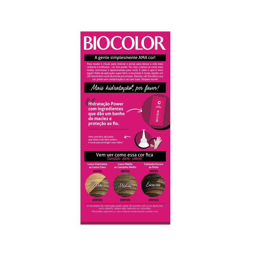 Tinta de Cabelo Biocolor Mini Kit Louro Escuro Classico 6.0
