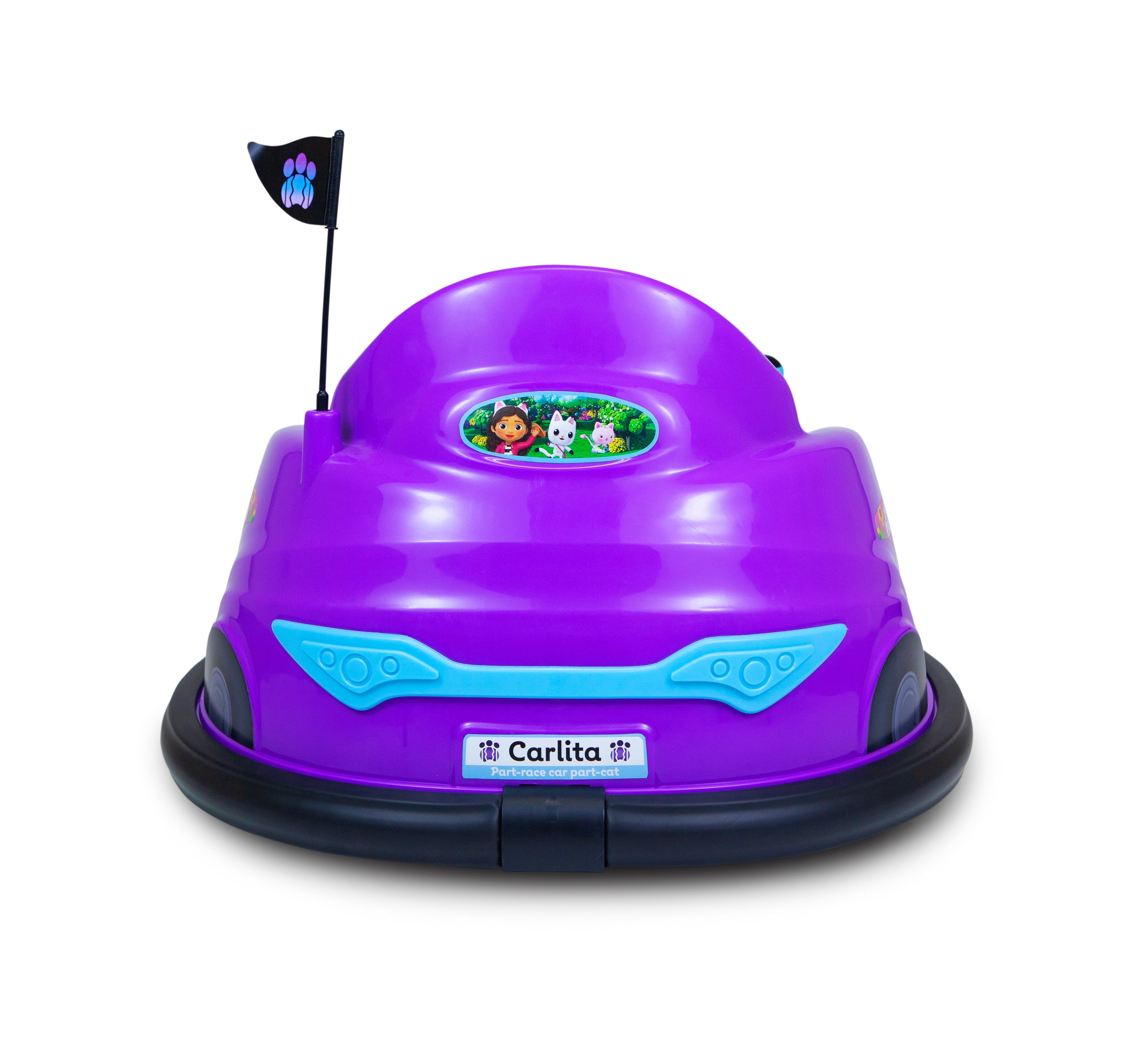 Gabby's Dollhouse 6V Bumper Car， Battery Powered， Electric Ride On by Flybar， With Charger