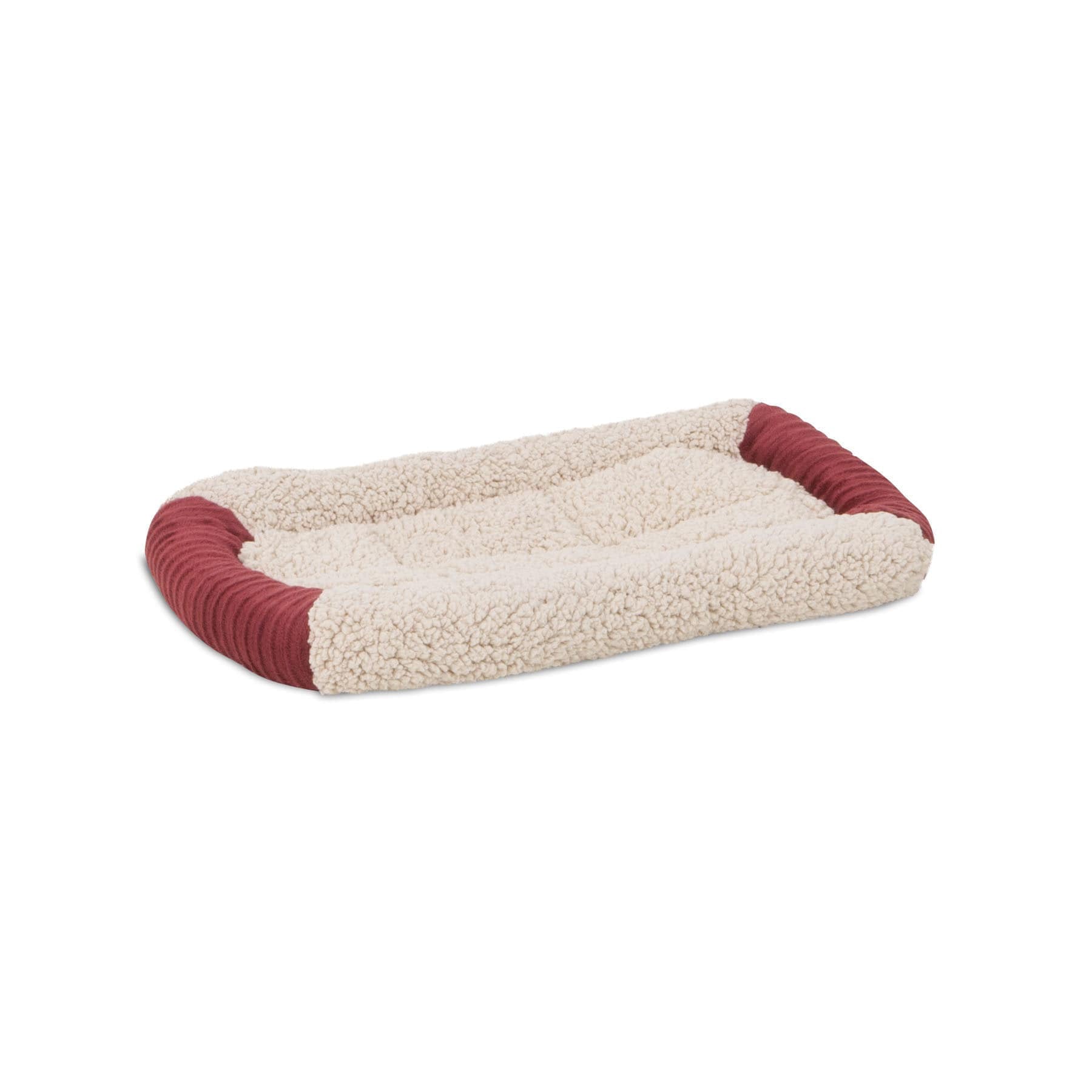 Aspen Pet Self Warming Kennel Pet Dog Bed and Crate Mat， Small， Red