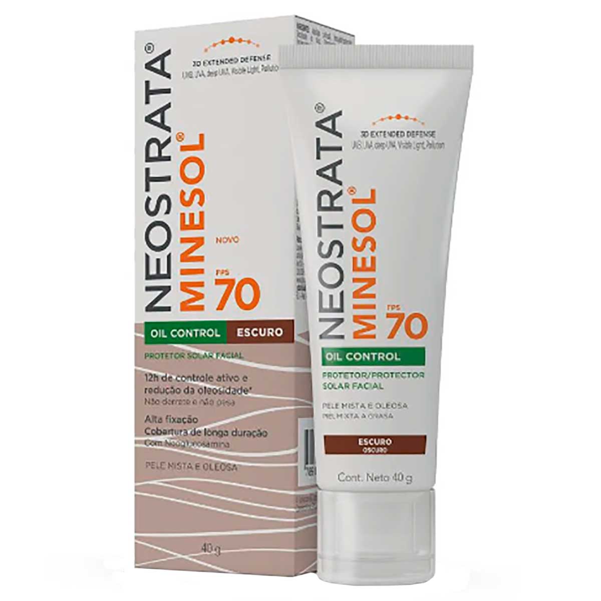 Protetor Solar Facial Neostrata Minesol Oil Control Pele Negra FPS 70 com 40 g
