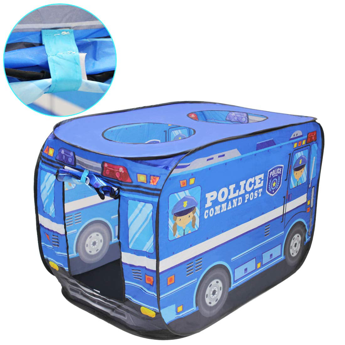 Pop Up Police Car Tent | Kids Play Tent for Boys & Girls Indoor Outdoor Toy