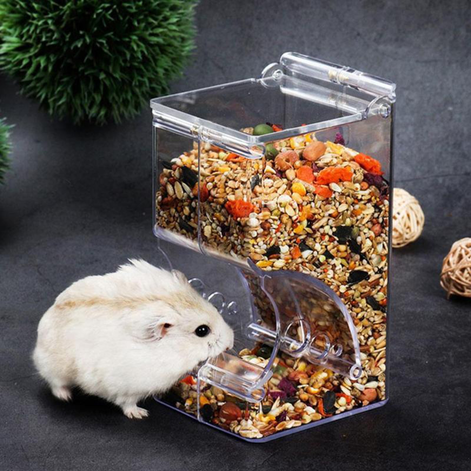 hamster automatic bowl，hamster food bowl hedgehog guinea bedding，water bottle accessories rat ferret ，rabbit treats cage supplies feeder nutrition toy，hideout A