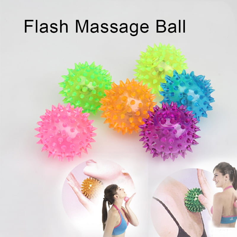 alextreme Flashing Light Up Spikey Ball High Bouncing Balls Novelty Sensory Hedgehog Balls