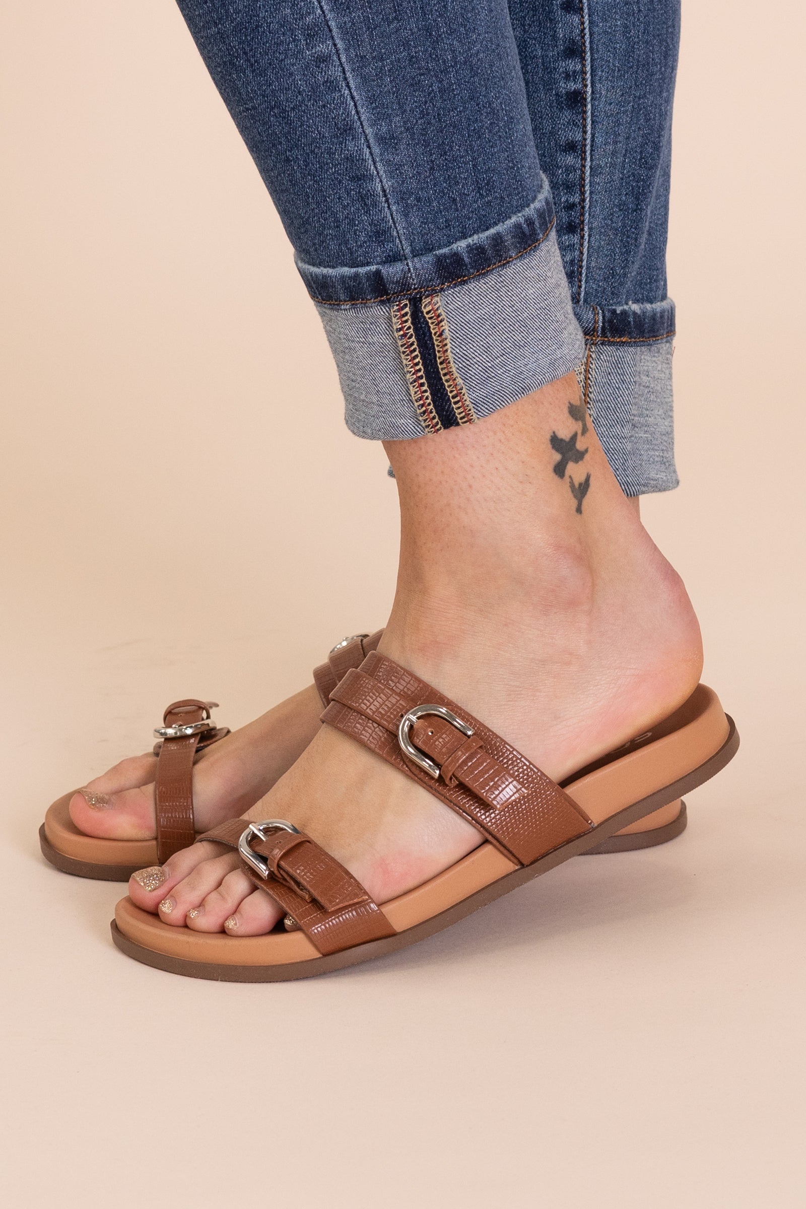 Casual Double Buckle Strap Sandals