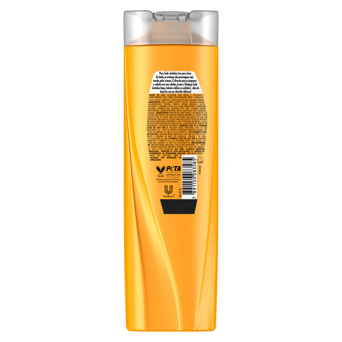 Shampoo Infantil Moana Seda Juntinhos Cachos Encantados Frasco 300 ml