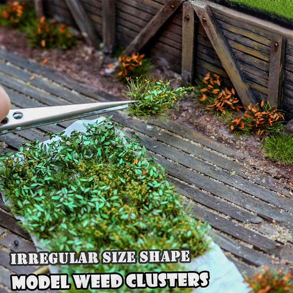 Miniatures Handmade Bush Scale Train Landscape Scene Simulated Building Grass Mate Doll Grass Model Simulation Model Grass Tuft TYPE C