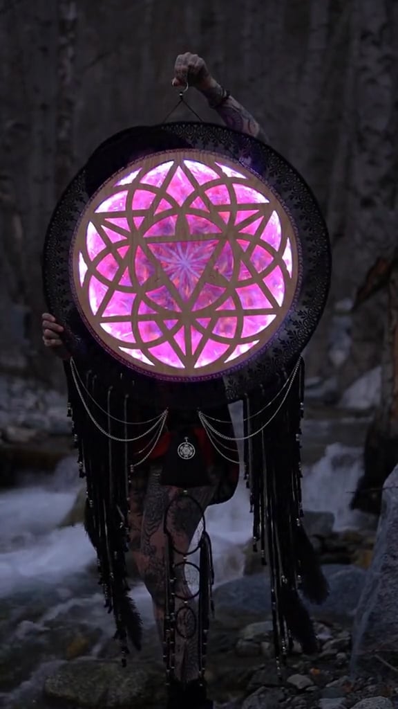 💝Clearance sale + free shipping-Mandala art dreamcatcher with light🪶