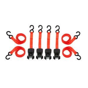 SmartStrap Carbon X Premium Ratchet Tie-Downs- 14ftL 4-Pack 3K lb Cap Green 249