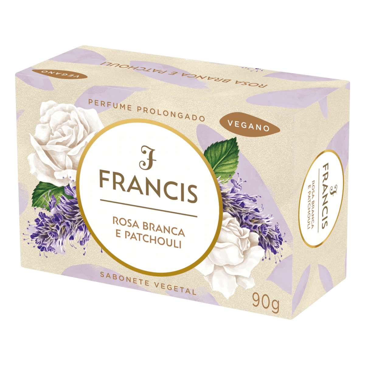 Sabonete em Barra Corporal Francis Classico Rosas de Versalles 90g - Branco