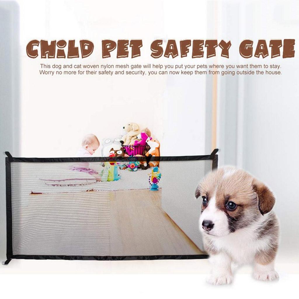 2x Portable Mesh Dogs Fence Indoor Gate For Doggies