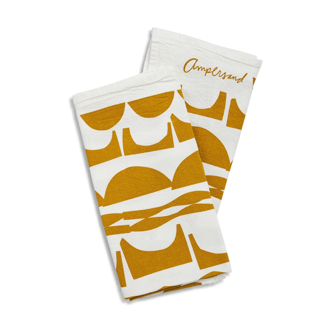 Stepping Stones - Gold Cloth Napkins
