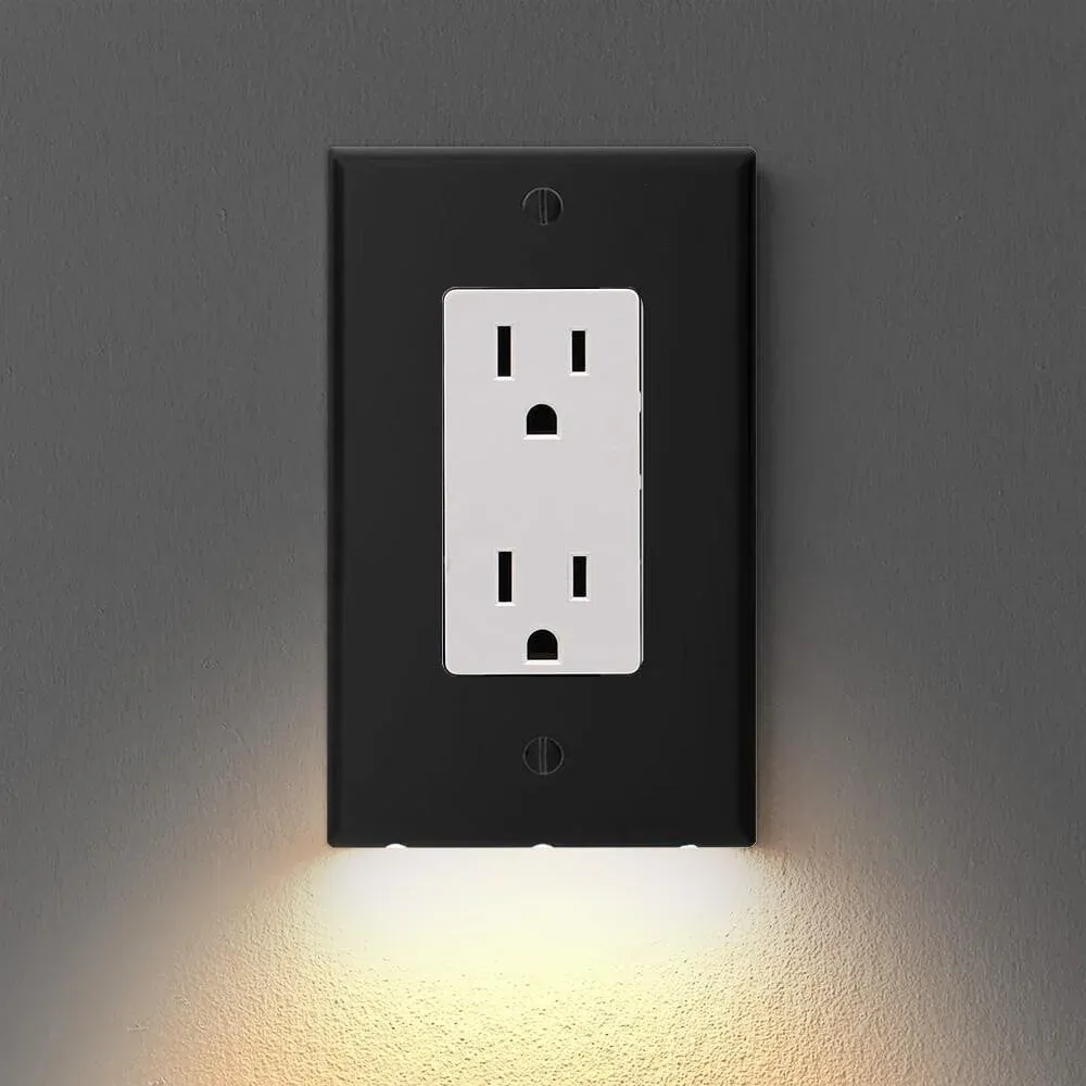 🔥 BIG SALE - 48% OFF🔥Outlet Wall Plate With Night Lights-No Batt