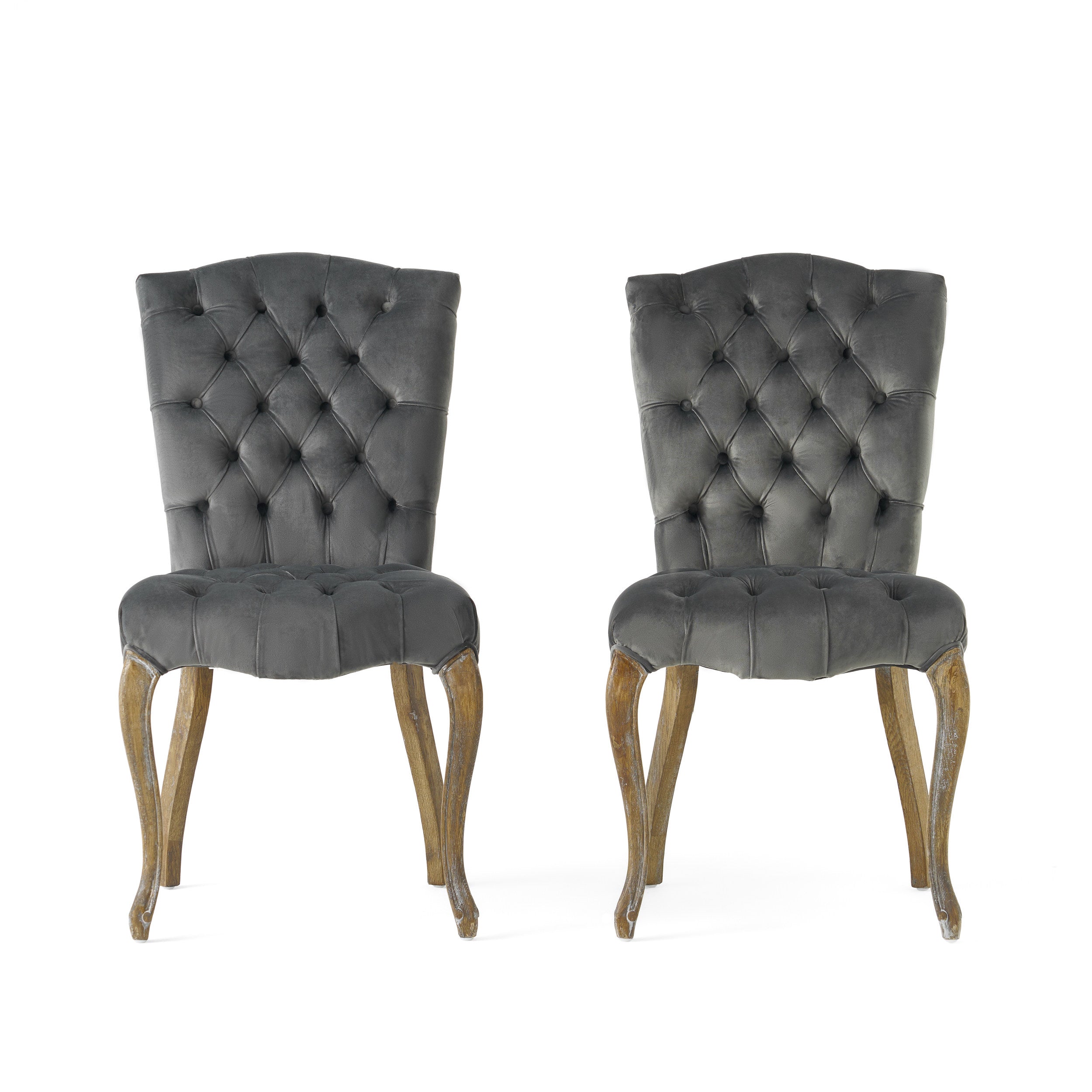 Martino Charcoal Velvet Dining Chair (Set of 2)