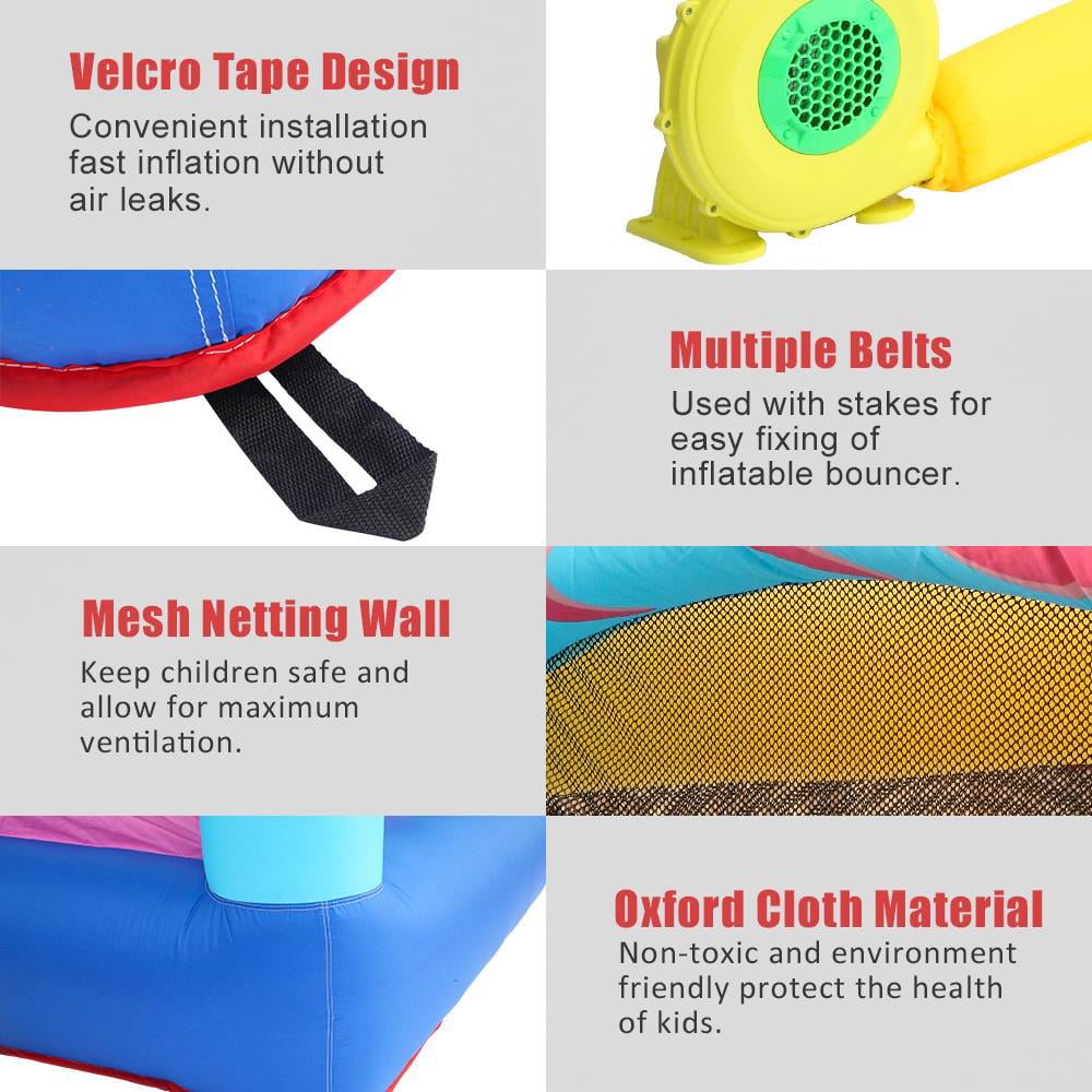 Zimtown Inflatable Bounce House， Kids Small Jumper Bouncer with Air Blower
