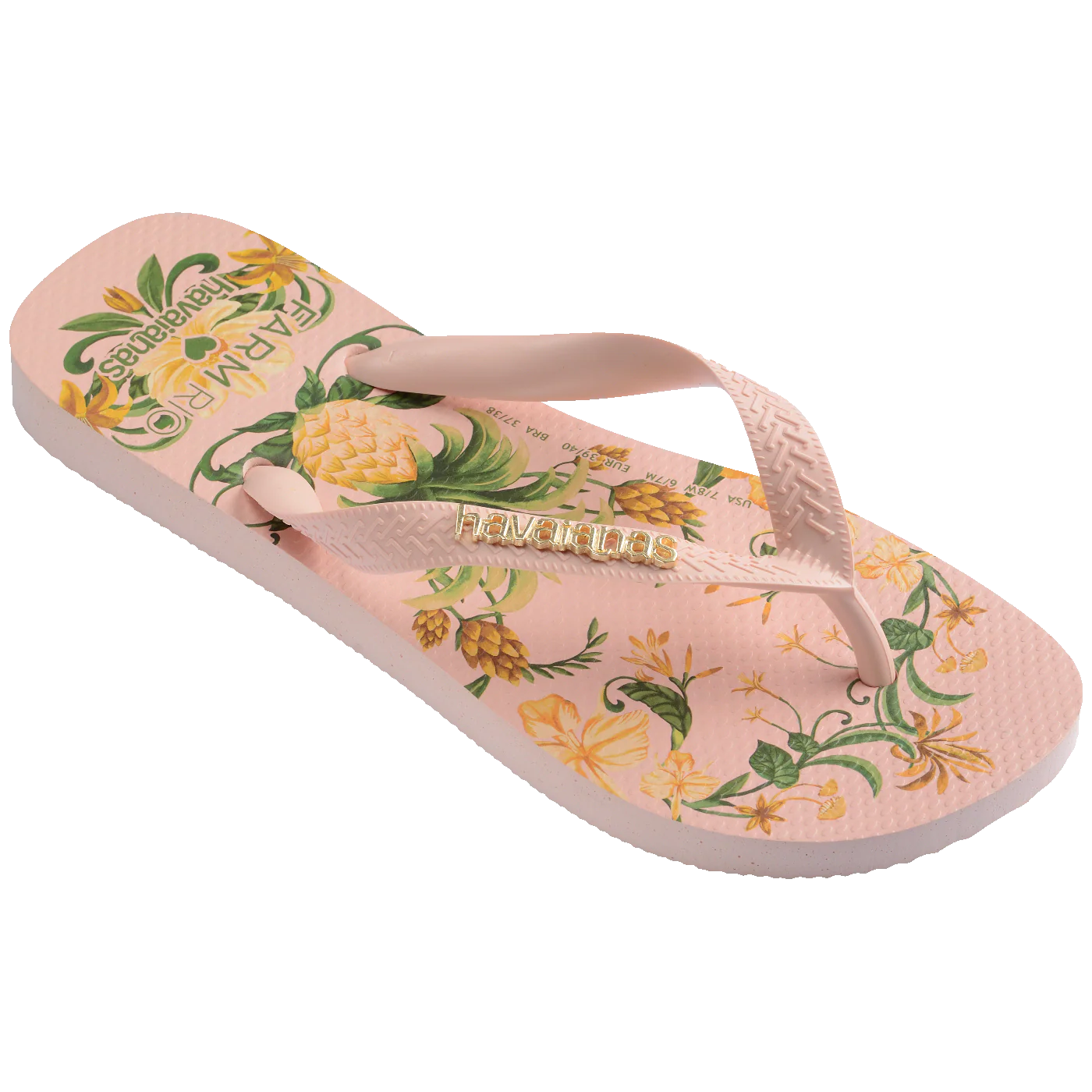 Chinelo Havaianas Farm Beleza de Abacaxi