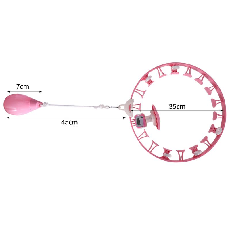 Taicanon Weighted Smart Hoop-2 in 1 Fitness Weight Loss and Massage Hoop， Smart Auto-Spinning Hoop Intelligent Adjustable Fitness Sport Hoop(Pink)
