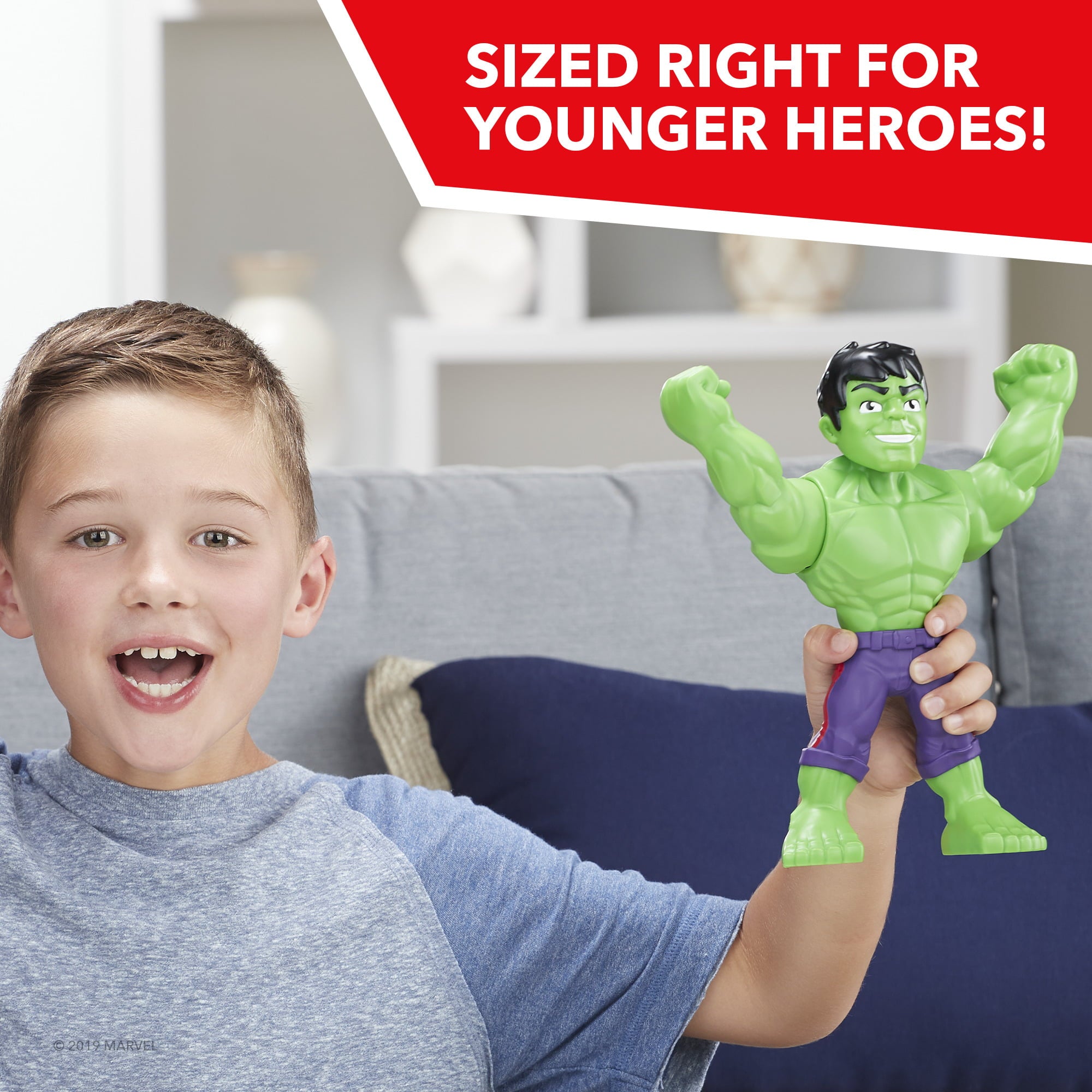 Playskool Marvel Super Hero Adventures Mega Mighties Hulk， 10-Inch Toy
