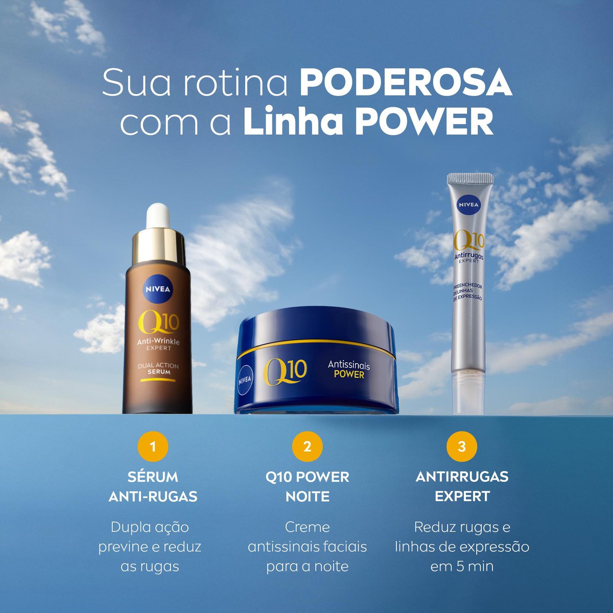 Creme Facial Antissinais NIVEA Q10 Power Noite 49g