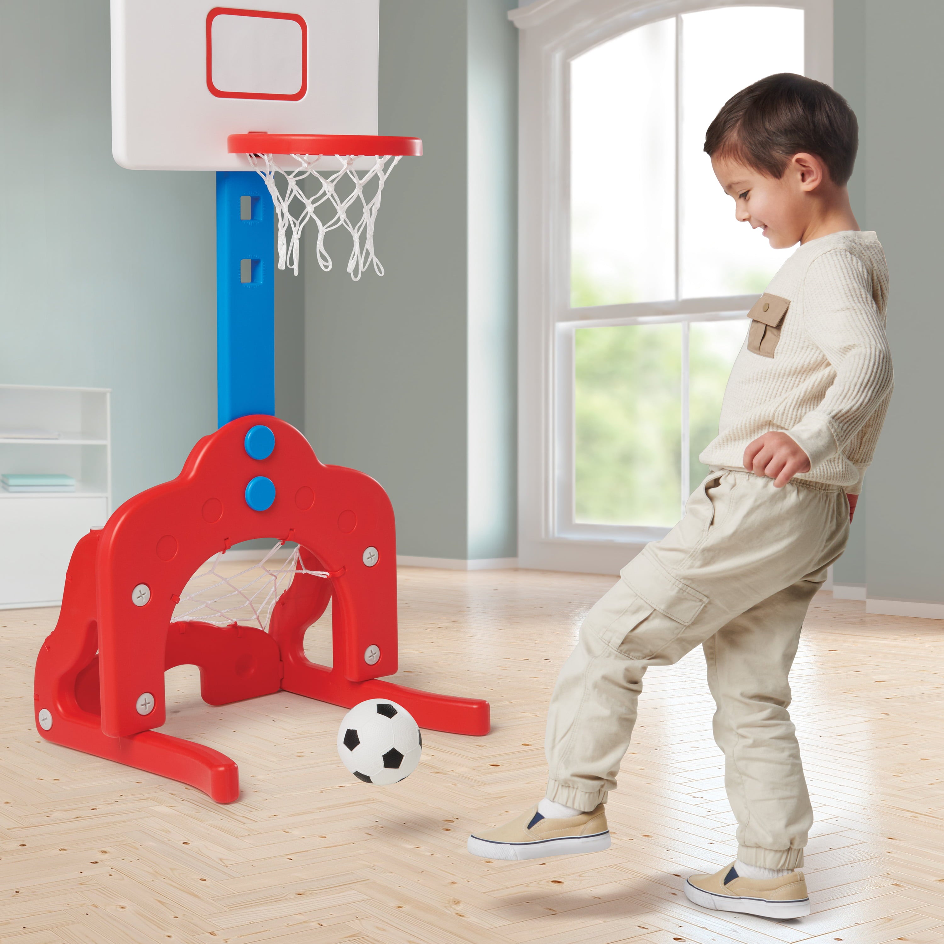 Play Day 3-in-1 Junior Sports Set; Basketball， Soccer， Golf; Ages 3+