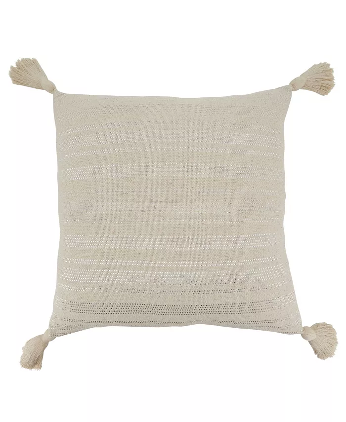 Saro Lifestyle Shimmer Line Decorative Pillow， 22