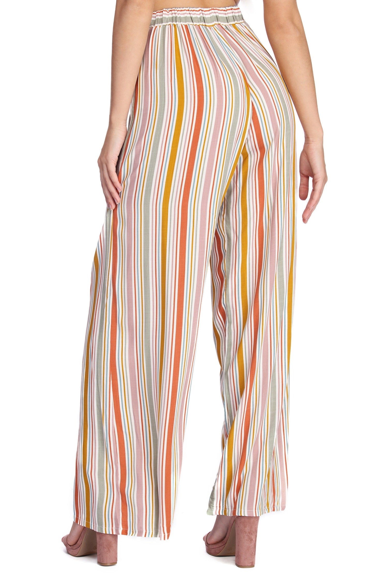 Set Me Up In Stripes Flared Pants