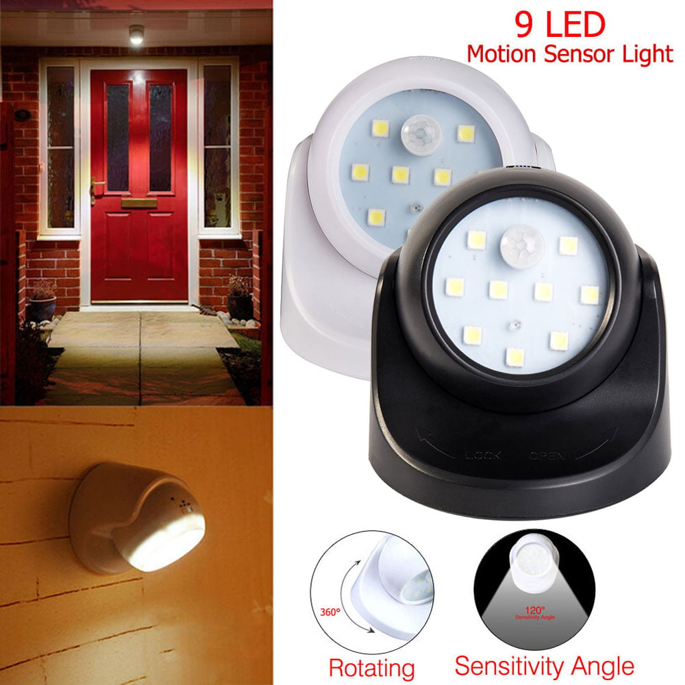 Willstar LED Security Lights 360° Battery Operated Outdoor Motion Sensor Indoor Outdoor for Garden Security Led Light