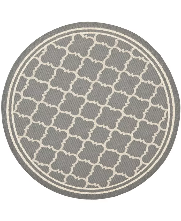 Safavieh Courtyard Anthracite and Beige 6'7